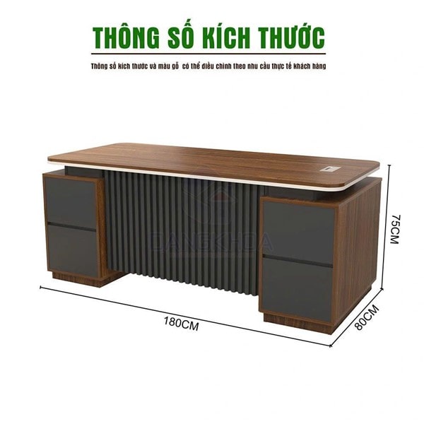 Bàn giám đốc chữ 2 hộc - BGDDK73