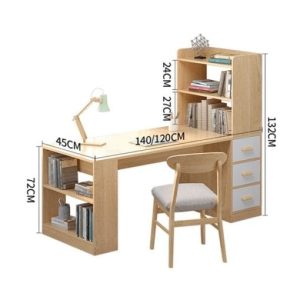 Bàn làm việc kèm giá sách tại nhà – BLVDK45